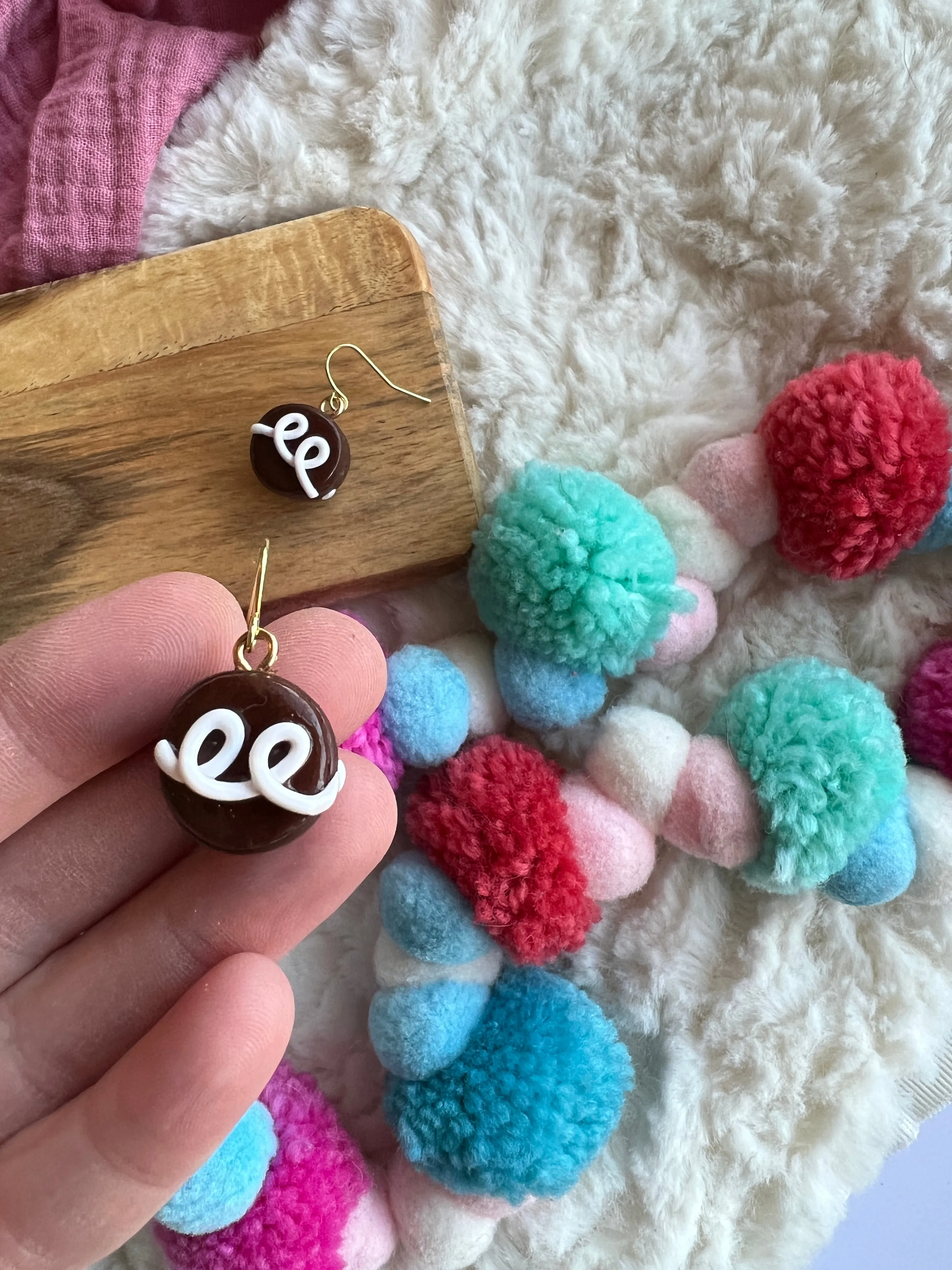 Heidi Hostess Cupcakes - Clay Earrings