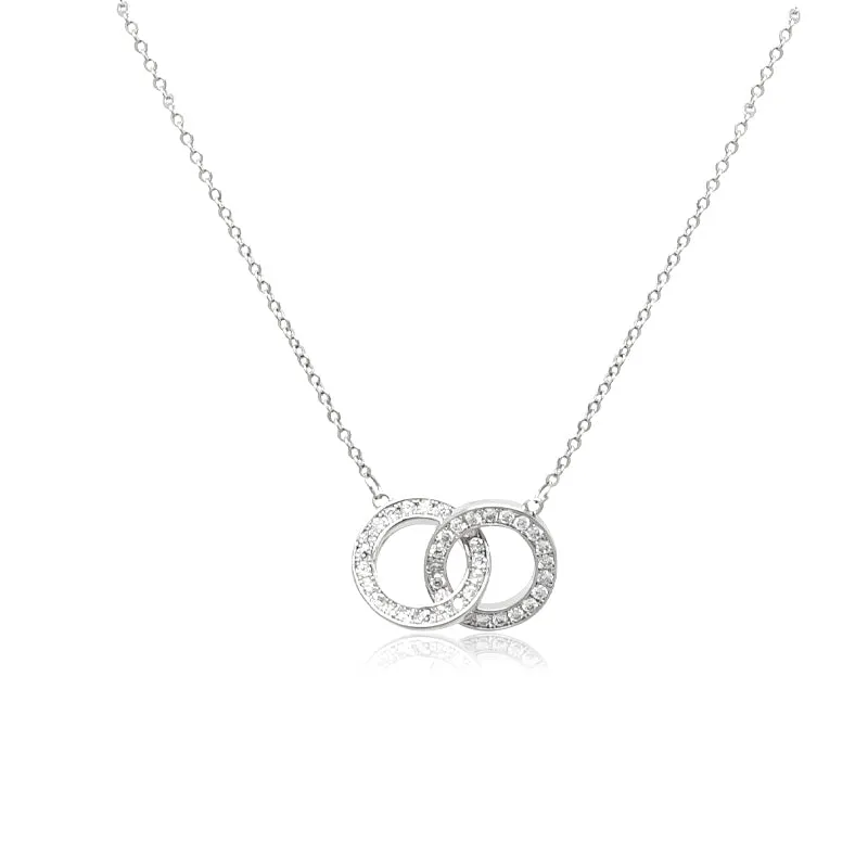 Interlocking Circle Cubic Zirconia Necklace