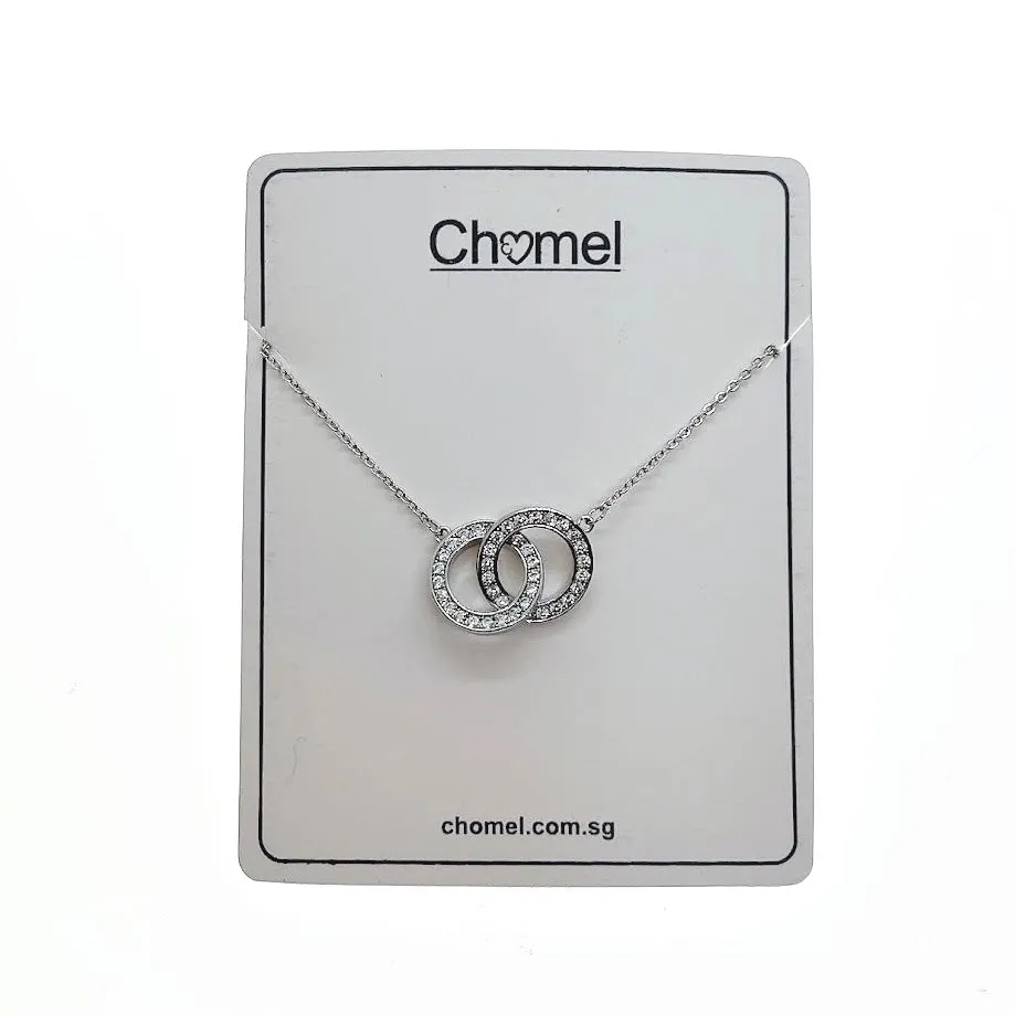 Interlocking Circle Cubic Zirconia Necklace