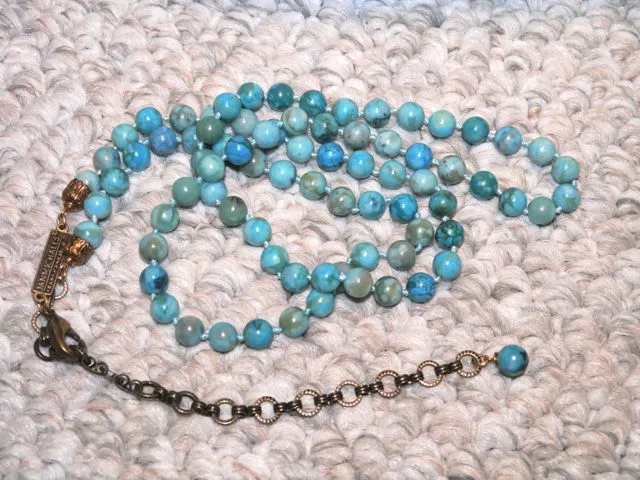 Jan Michaels Semiprecious Mala Bead Necklace