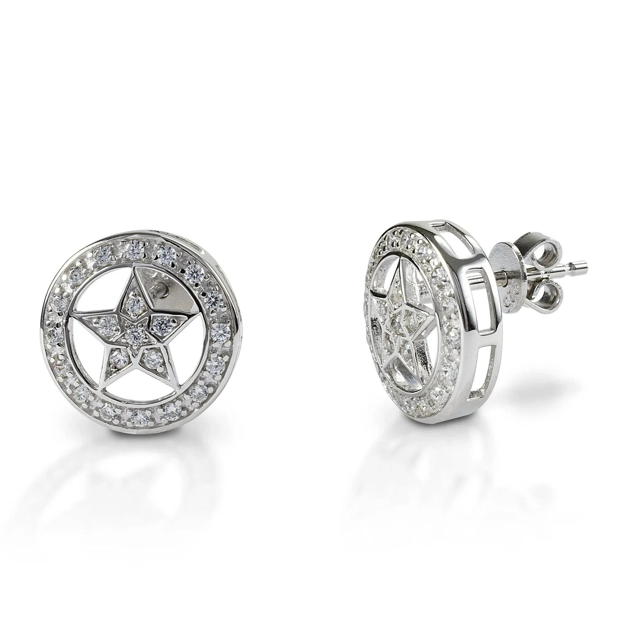 KELLY HERD SMALL STAR EARRINGS - STERLING SILVER