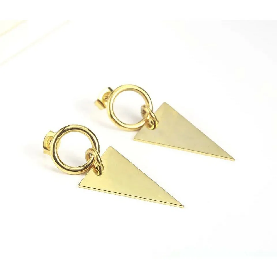 Kylie Triangle Drop Earrings