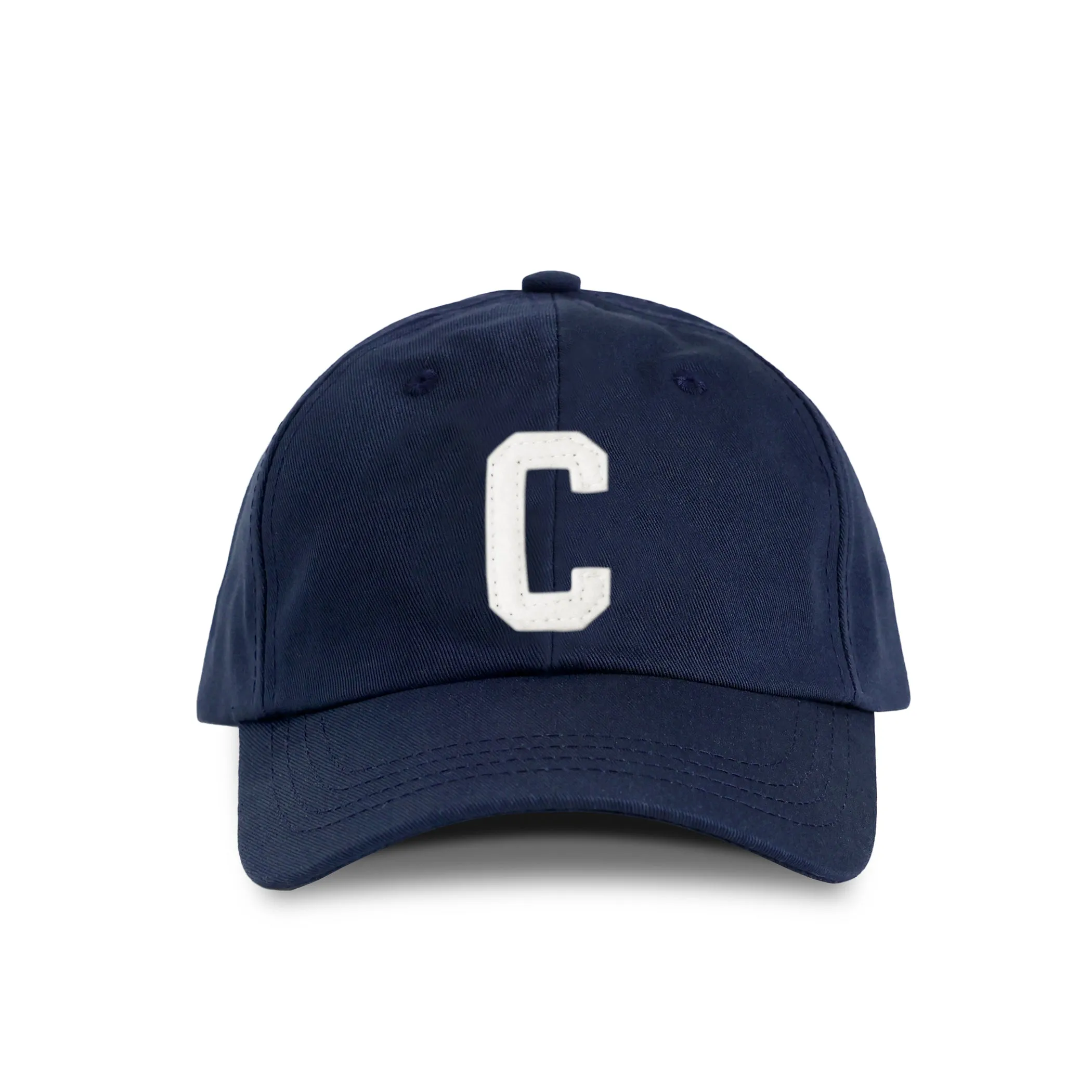 Letter C Baseball Hat Navy