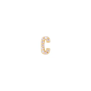 LETTER PAVE STUD - C