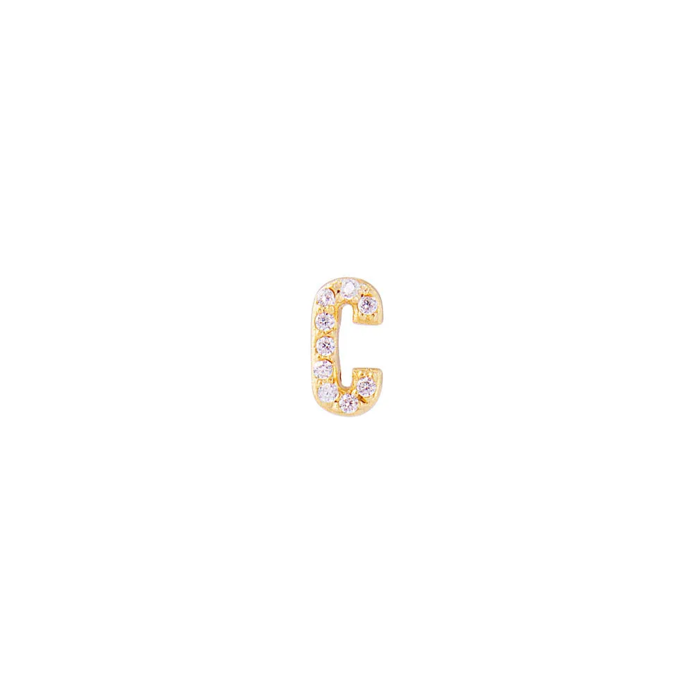 LETTER PAVE STUD - C