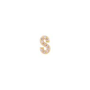 LETTER PAVE STUD - S