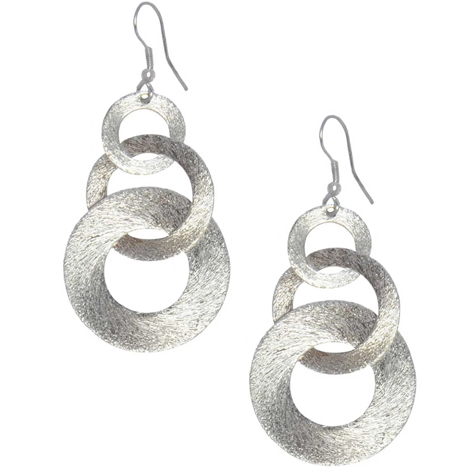 Linked Up Earrings Silvertone