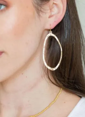 Long Abstract Gilded Earrings