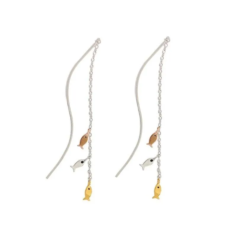 Long Tassel Fish Drop Earrings Fashion Female Earrings