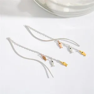 Long Tassel Fish Drop Earrings Fashion Female Earrings