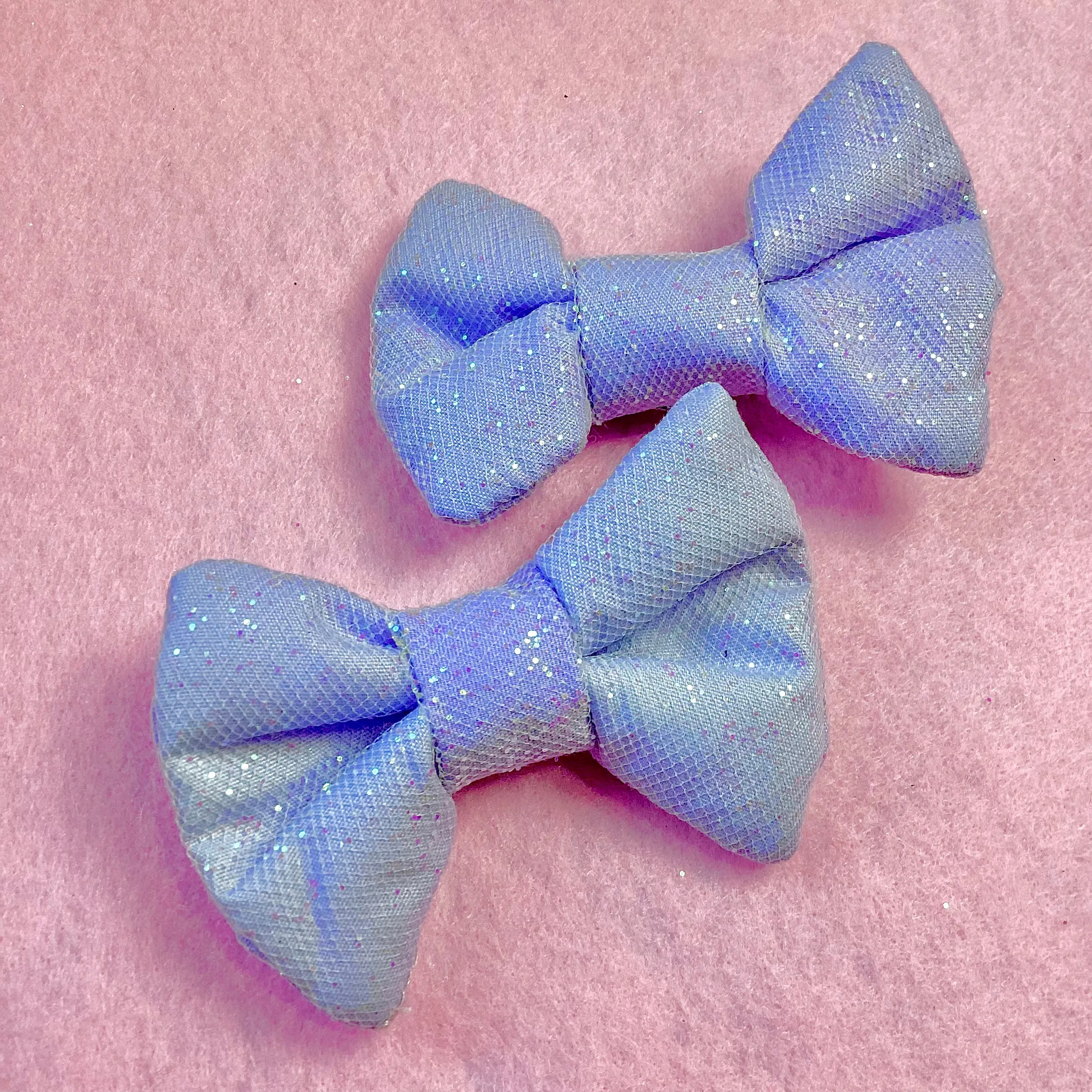 Magical Fairy Glitter Hair Bow Clip (Periwinkle)