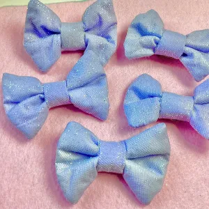 Magical Fairy Glitter Hair Bow Clip (Periwinkle)