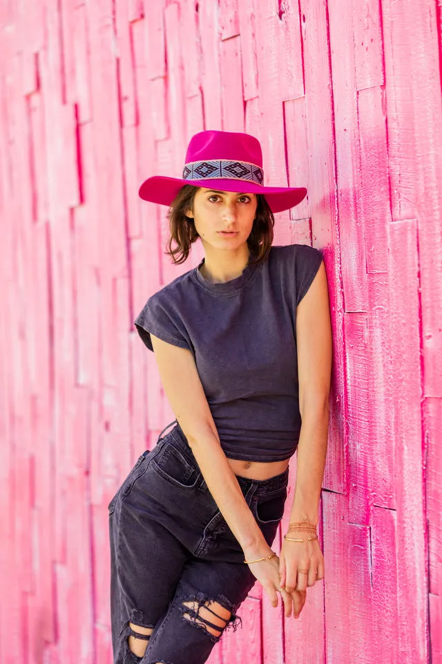 Mauve Western Hat