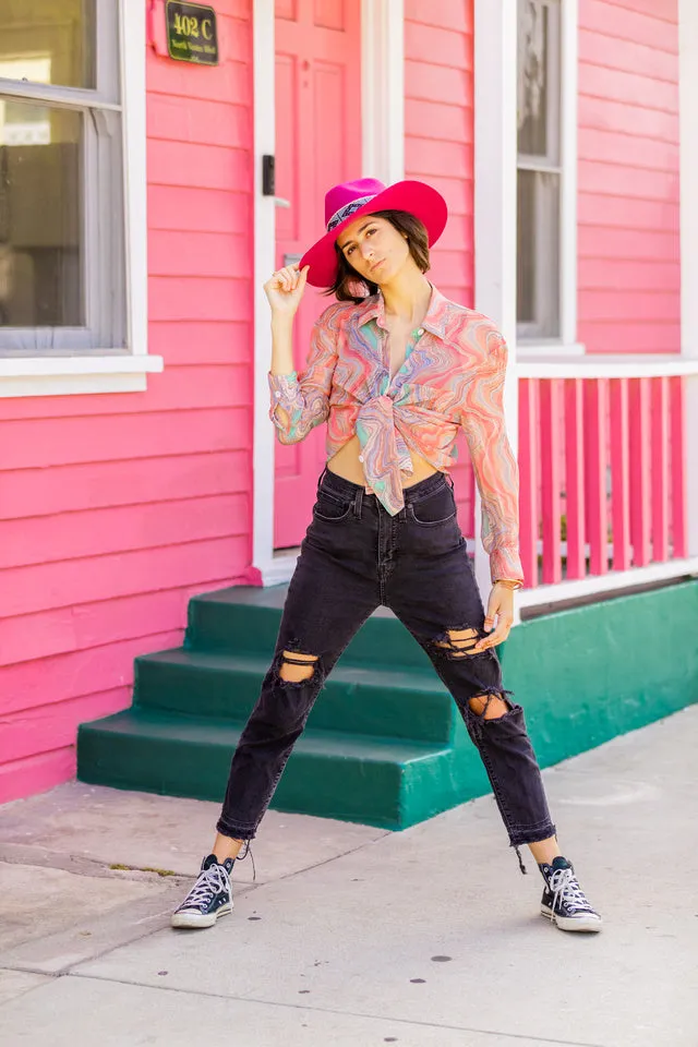 Mauve Western Hat