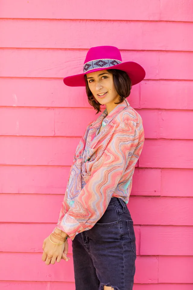 Mauve Western Hat