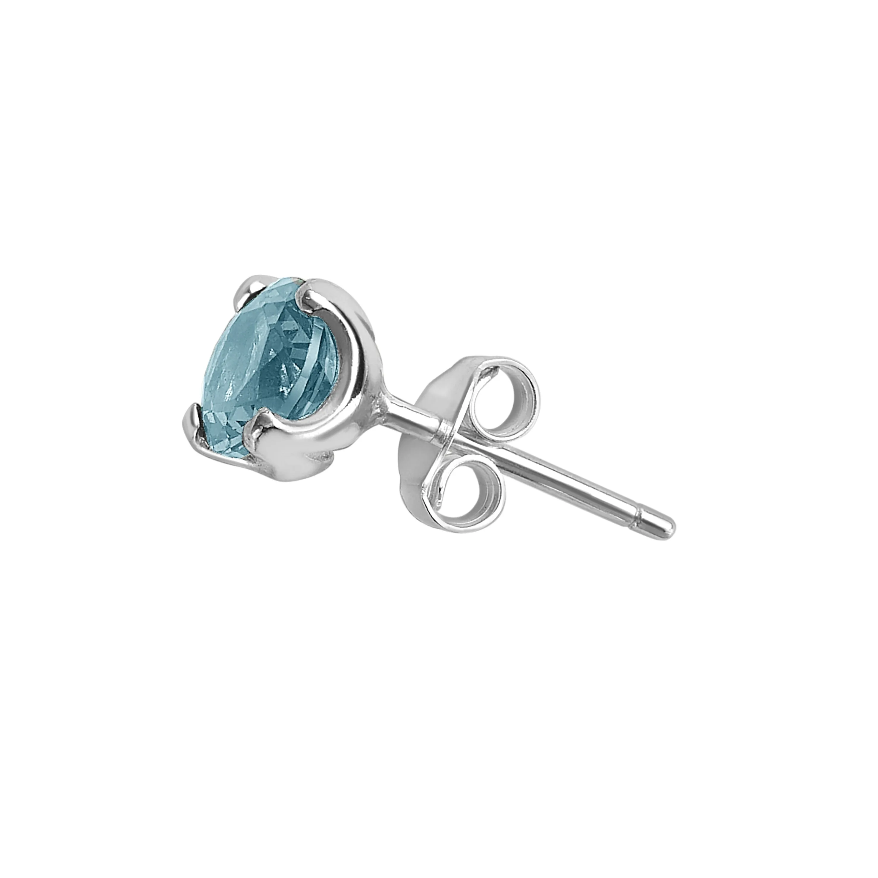 Men's Single 6mm Aquamarine Stud