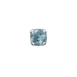 Men's Single 6mm Aquamarine Stud