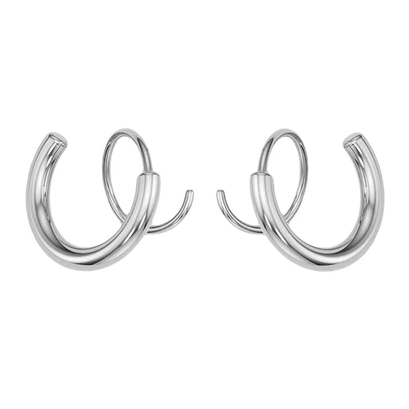 Minimalist Twist Wrap Crawler Climber Cuff Earrings