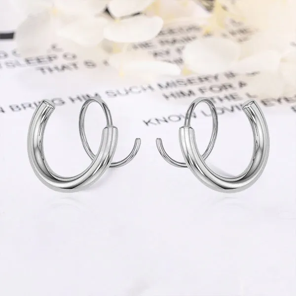 Minimalist Twist Wrap Crawler Climber Cuff Earrings