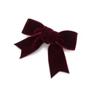 moderate black velvet tail bow french barrette 2 prong hair clip basic hair clip for women