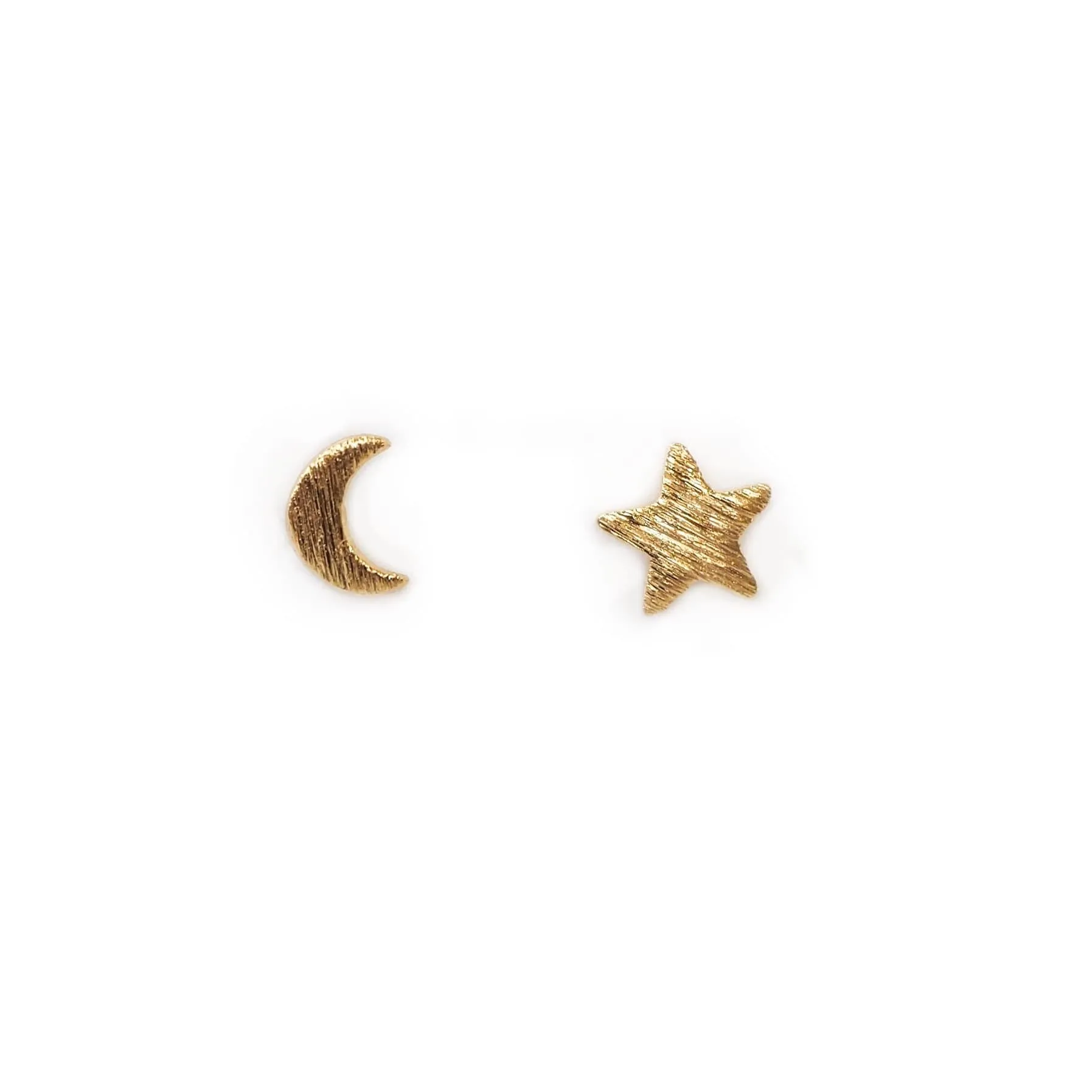 Moon & Star Stud Earrings