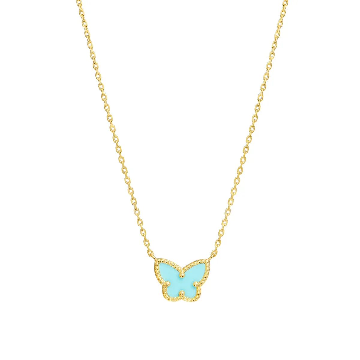 Mother of Pearl Butterfly Necklace