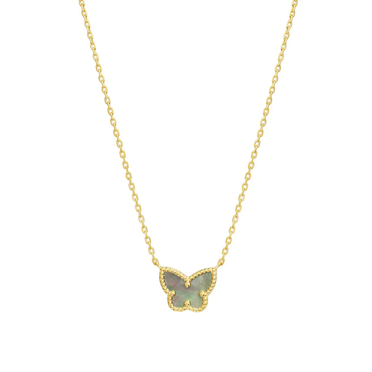 Mother of Pearl Butterfly Necklace