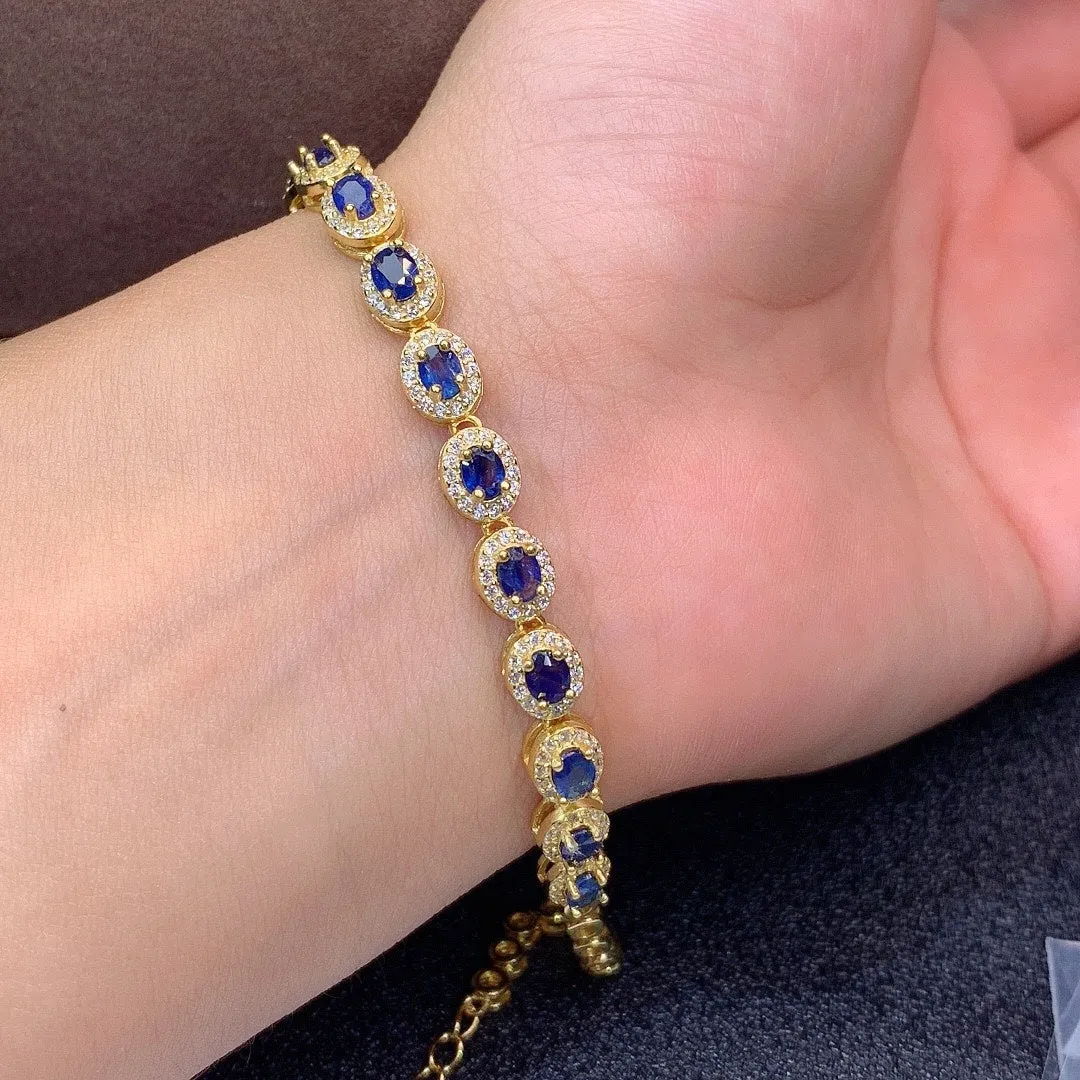 Natural Sri Lanka Sapphire Bracelet Crystals