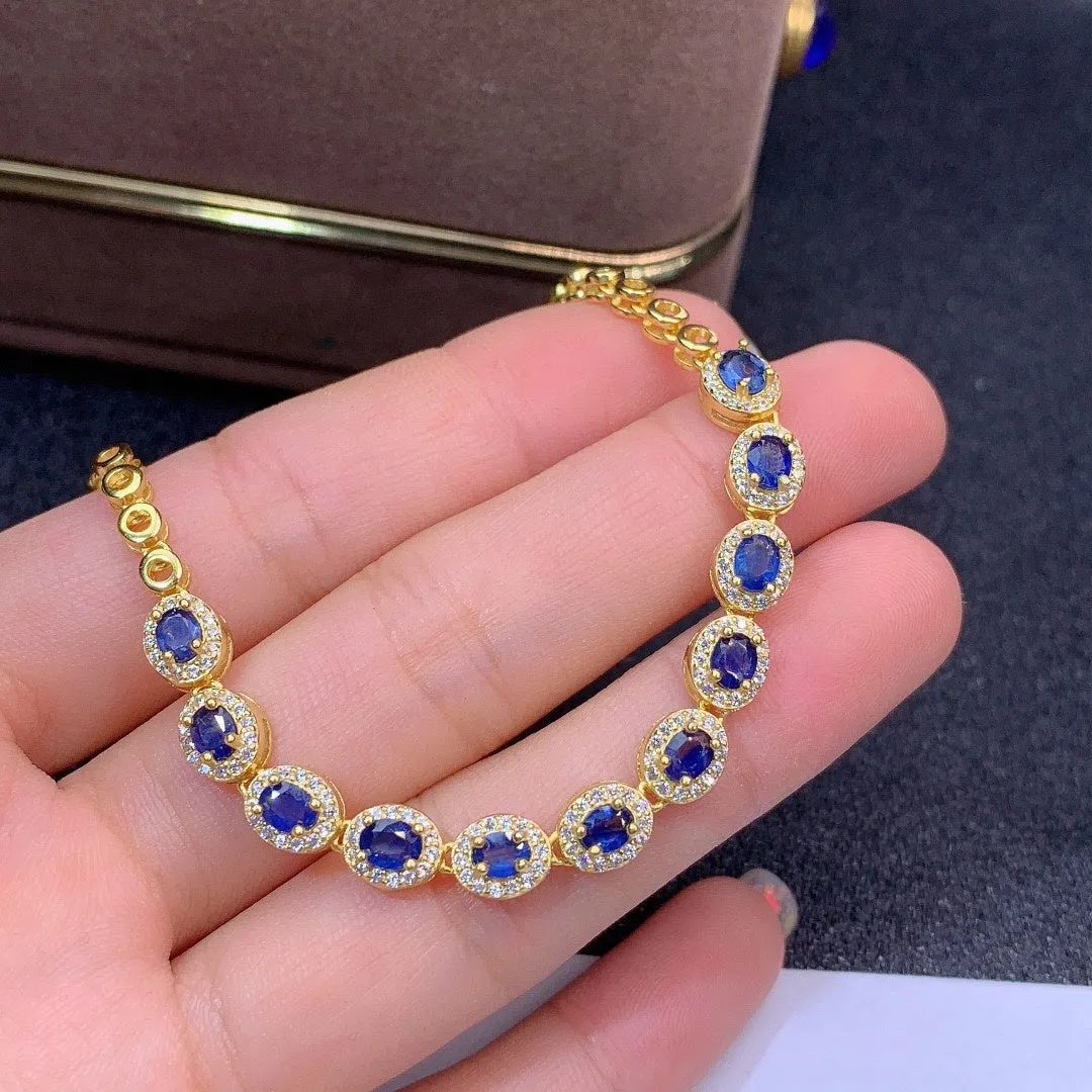 Natural Sri Lanka Sapphire Bracelet Crystals