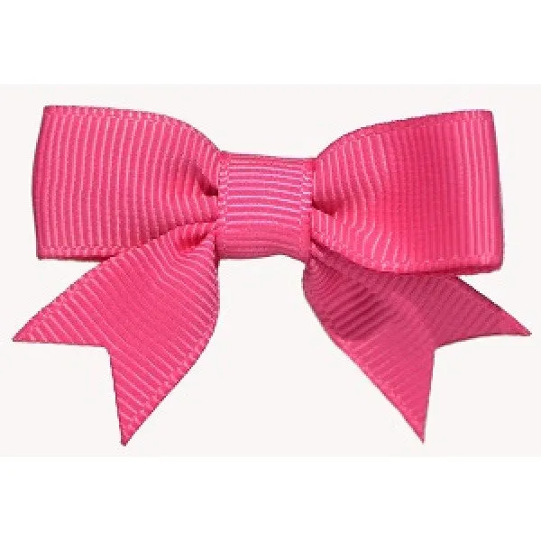 No Slippy Hair Clippy Emily Grosgrain Baby Bow Shocking Pink