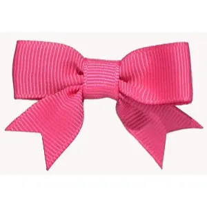 No Slippy Hair Clippy Emily Grosgrain Baby Bow Shocking Pink