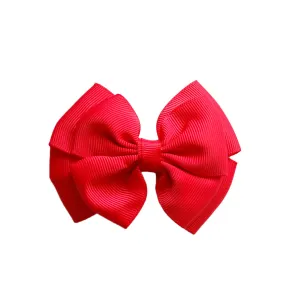 Opal Bow Hair Clip Red