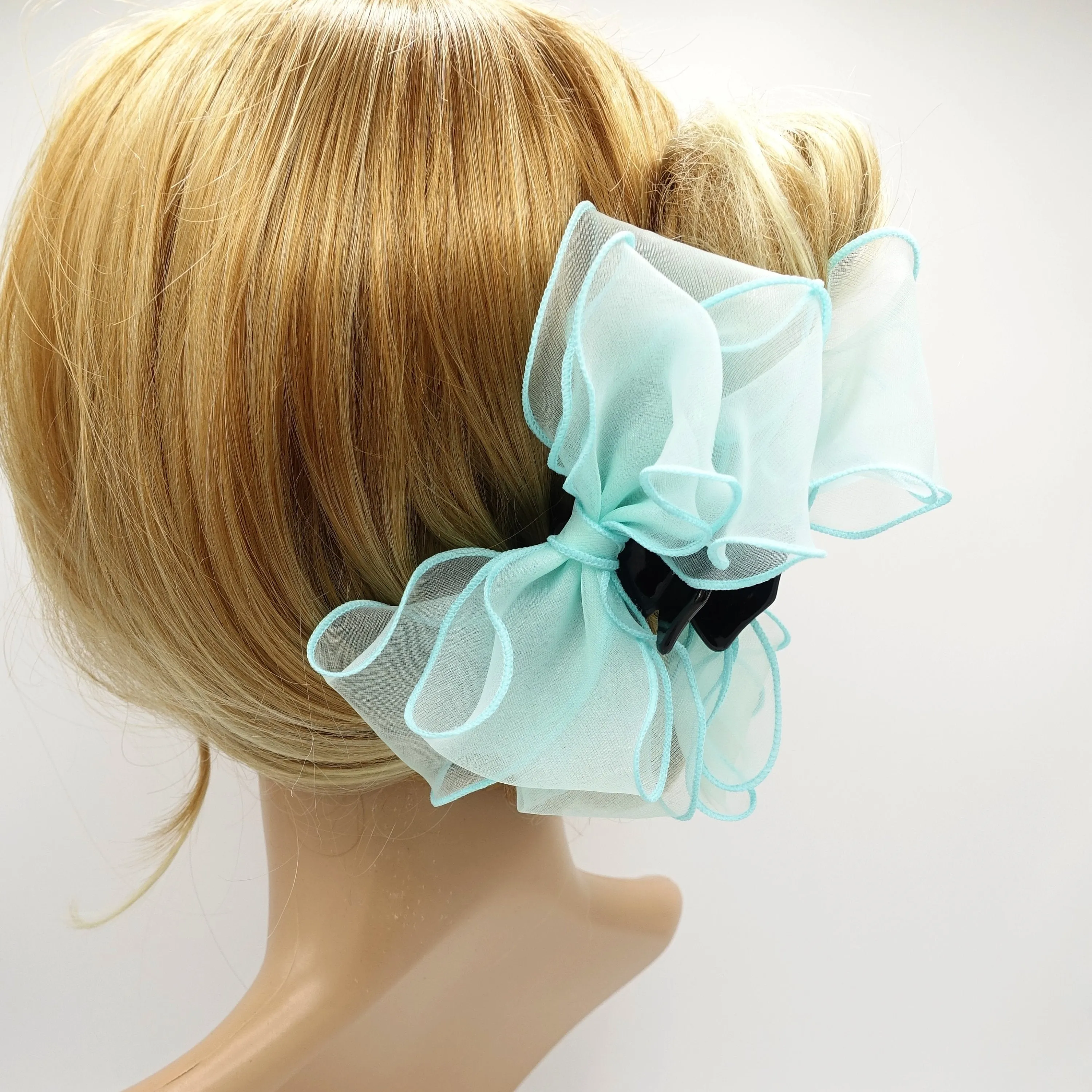 organza bow hair claw Spring Summer hair accessory for women