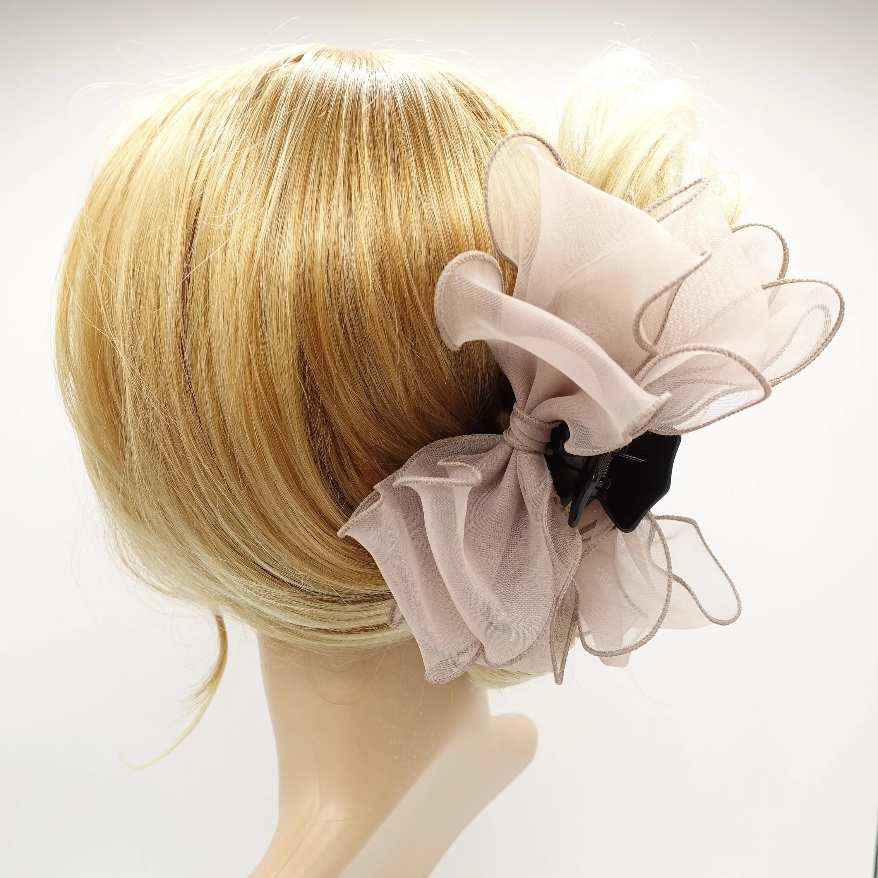 organza bow hair claw Spring Summer hair accessory for women