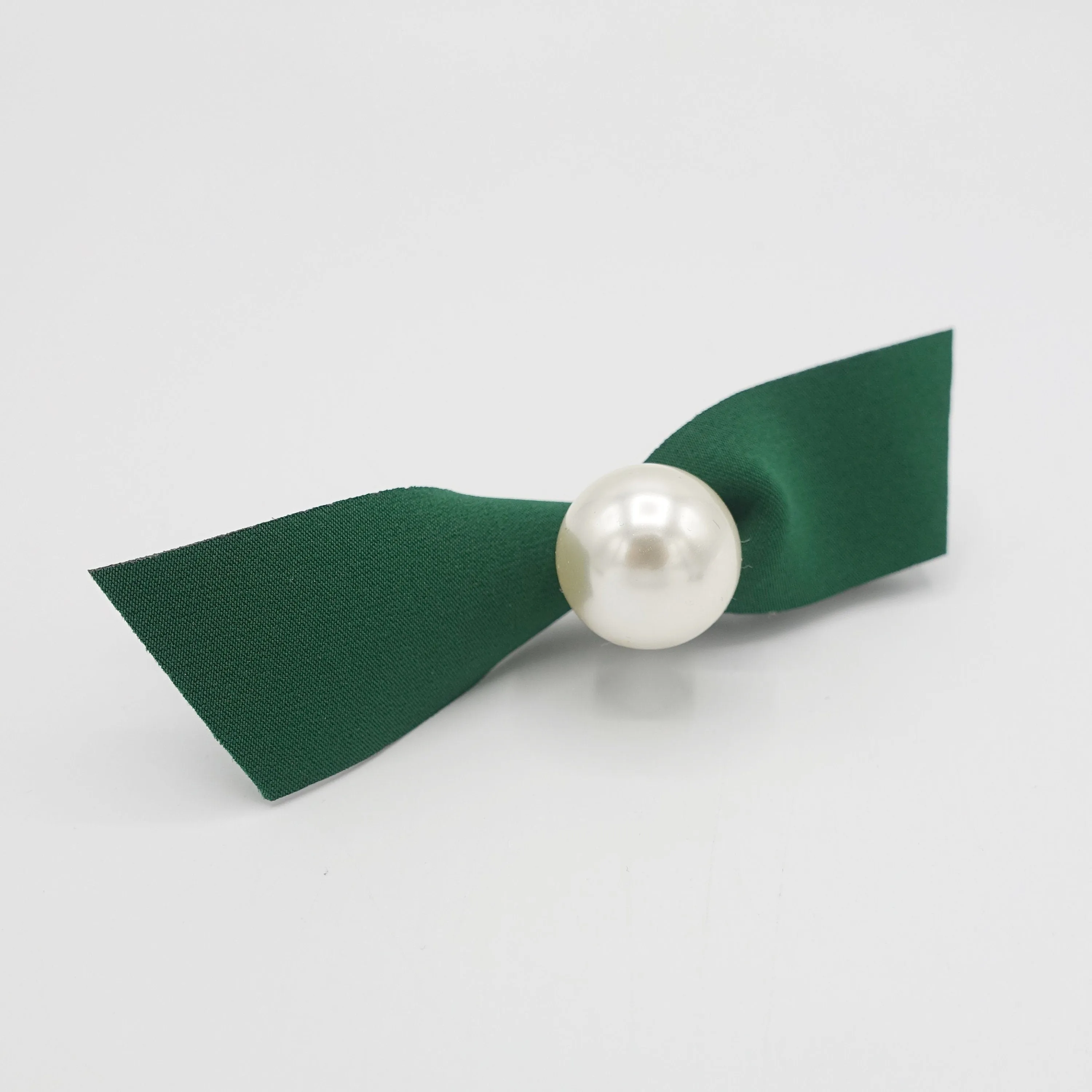 pearl hair bow clip