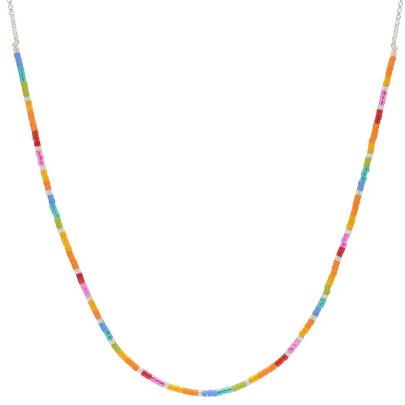 Rainbow Beaded Necklace