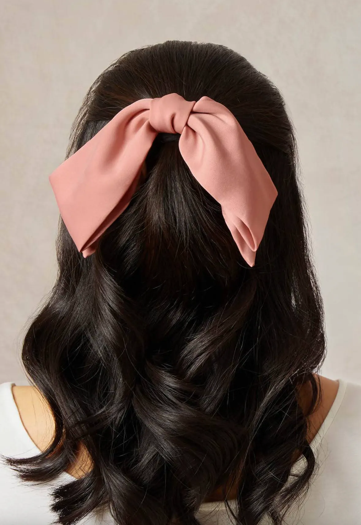 Rosewood Blush Bow Hair Clip