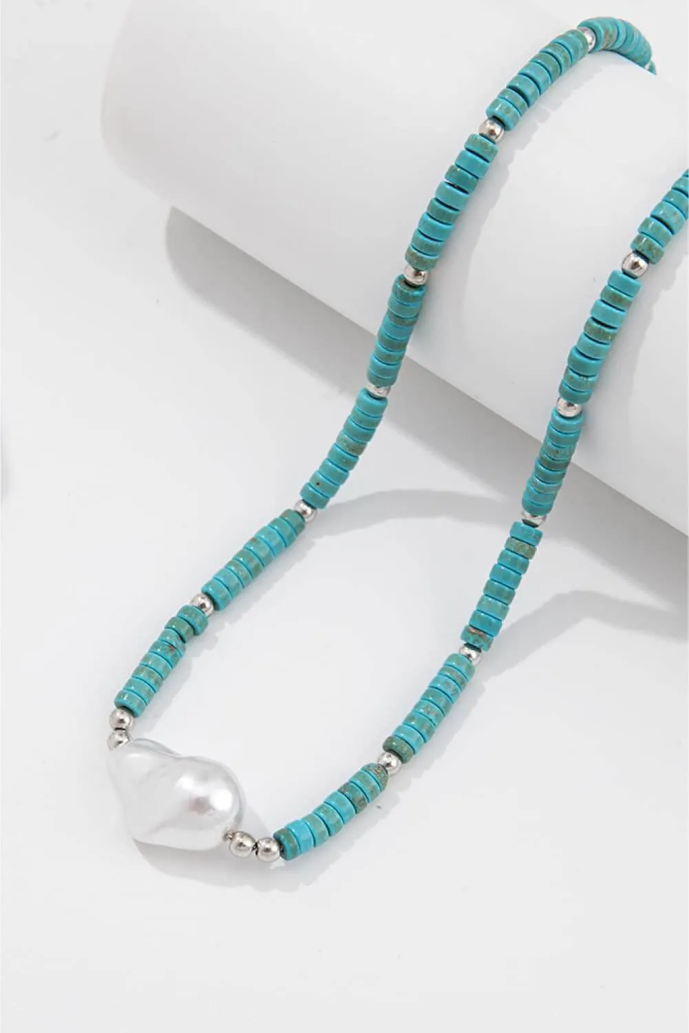 Seaside Serenade: Turquoise and Pearl Necklace