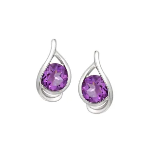 Silver Amethyst Earrings