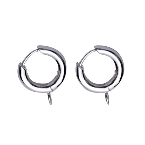 Silver Charm Holder Earrings