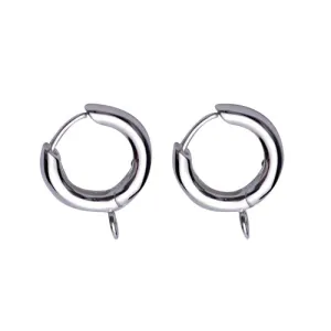 Silver Charm Holder Earrings