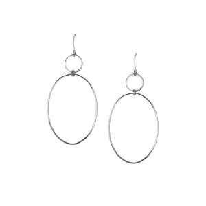 Silver Double Hoop Earrings