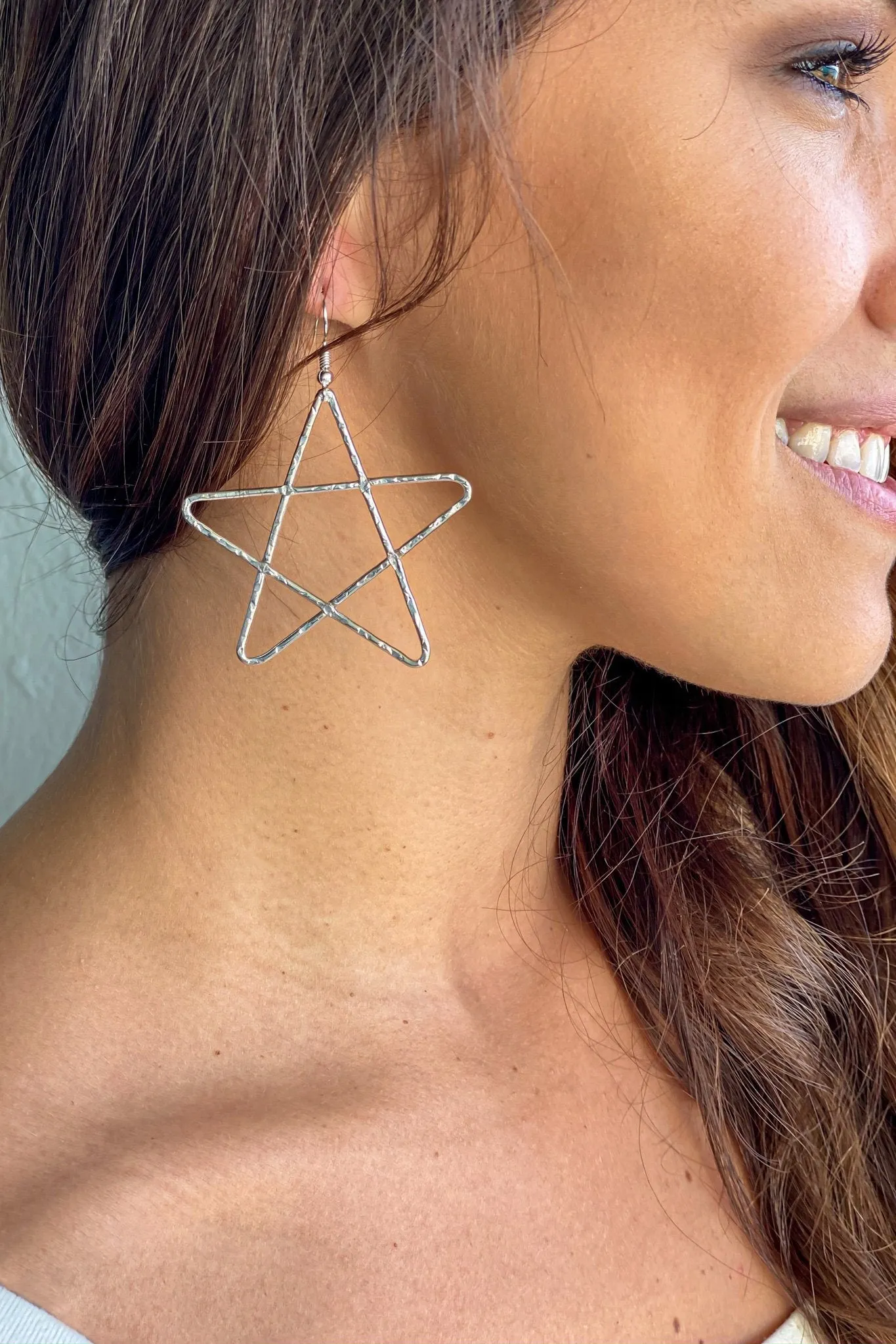 Silver Star Earrings