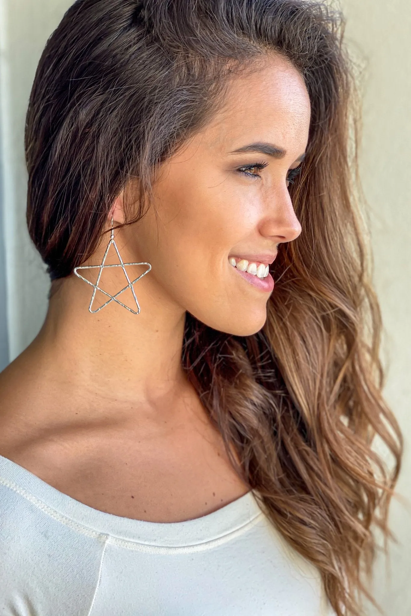 Silver Star Earrings