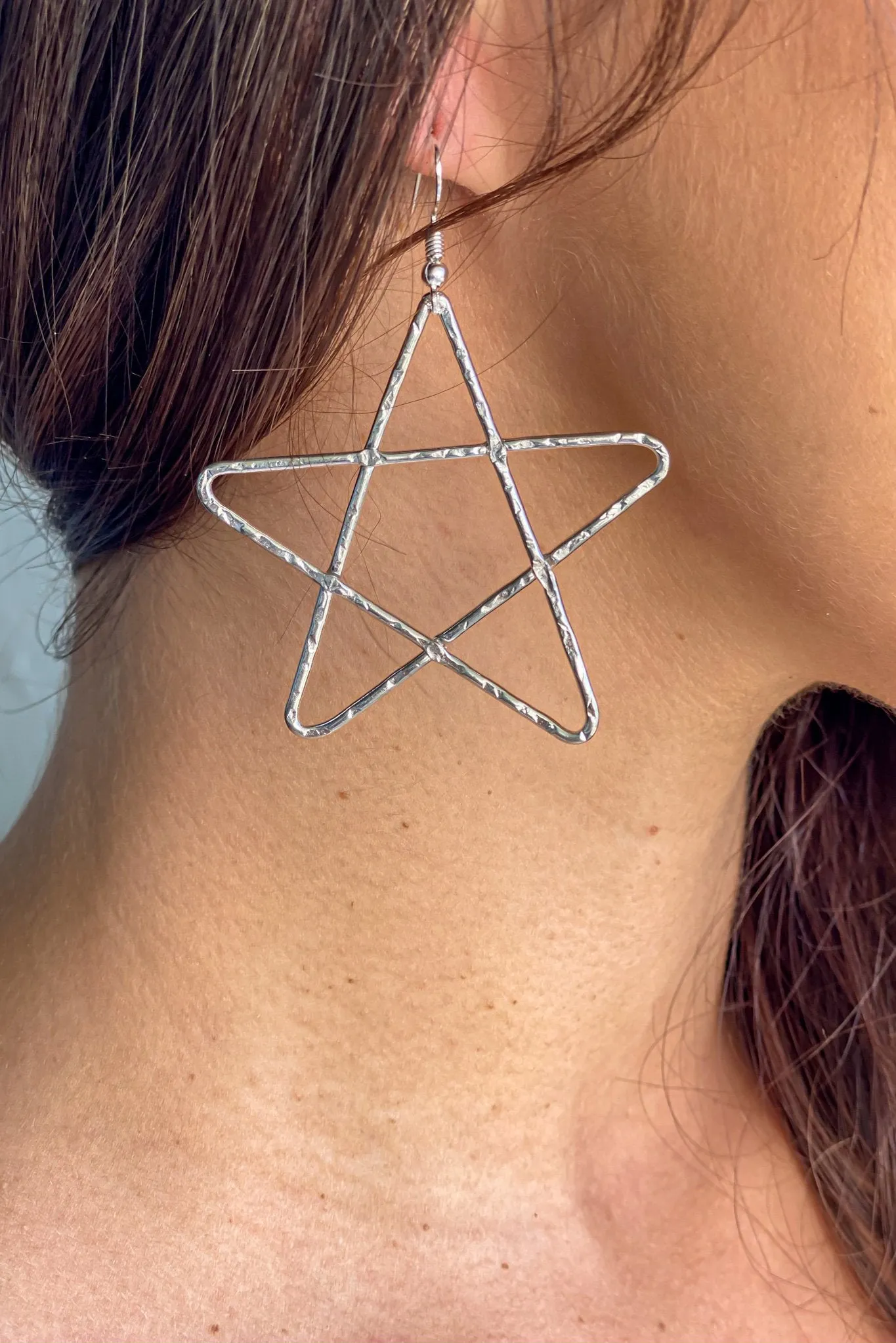 Silver Star Earrings