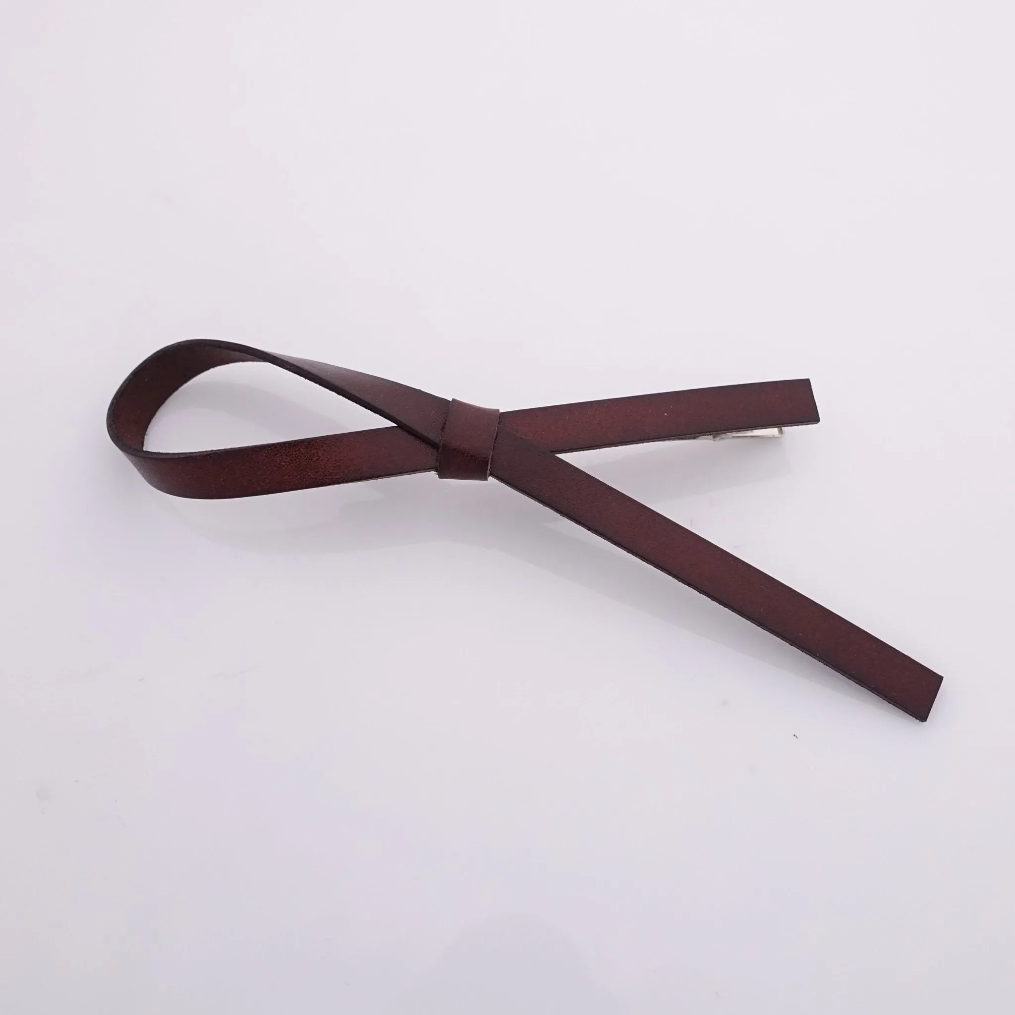 simple leather ribbon hair clip stylish women hair accessory