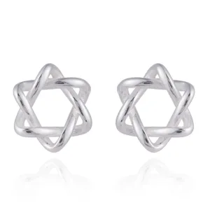 Star of David 925 Sterling Silver Stud Earrings for Women Star Jewelry Birthday Gift