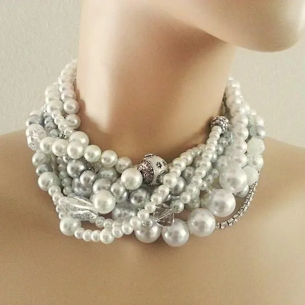 Statement Pearl Necklace, Audrey