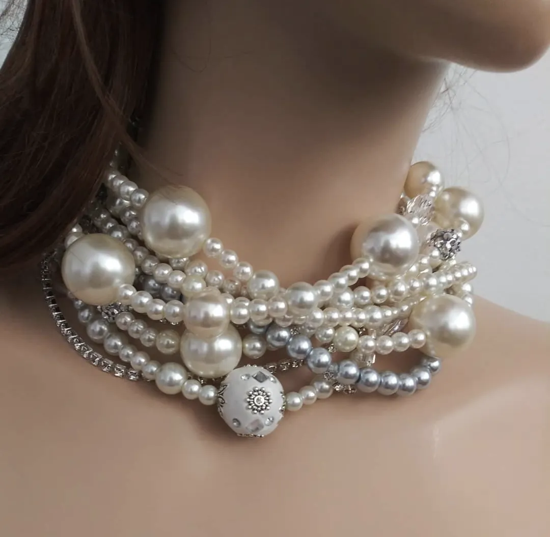 Statement Pearl Necklace, Audrey