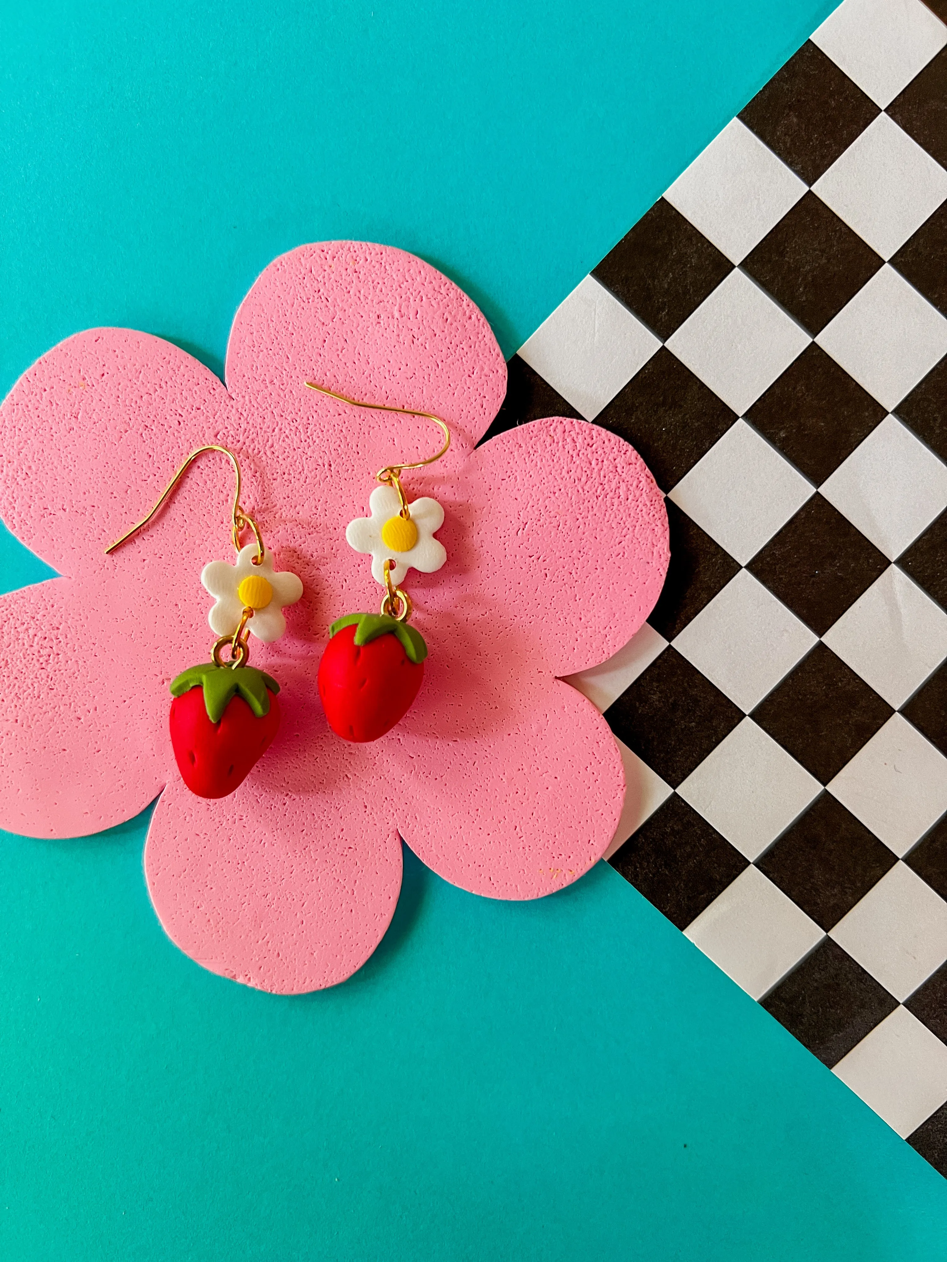 Strawberry Garden | Polymer Clay Earrings